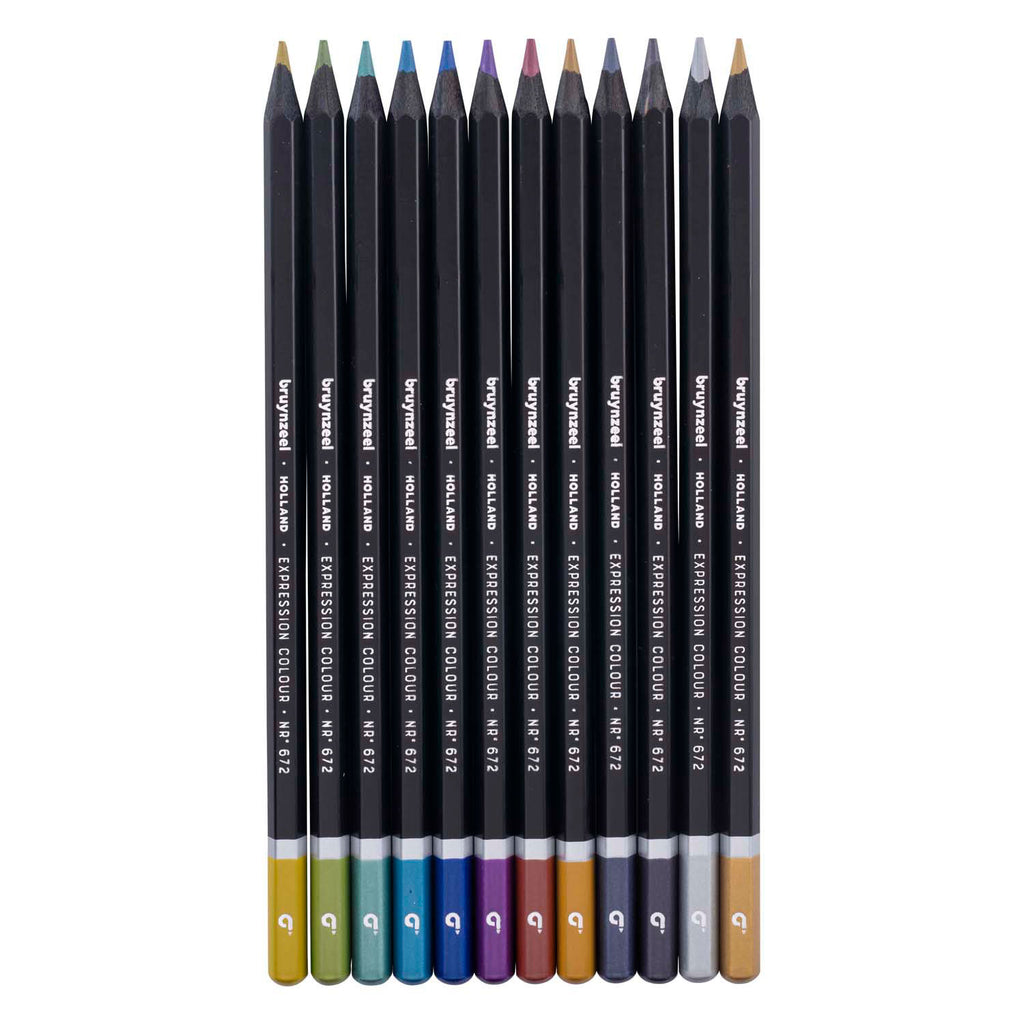 Bruynzeel expression kleurpotloden metallic tinten blik 12