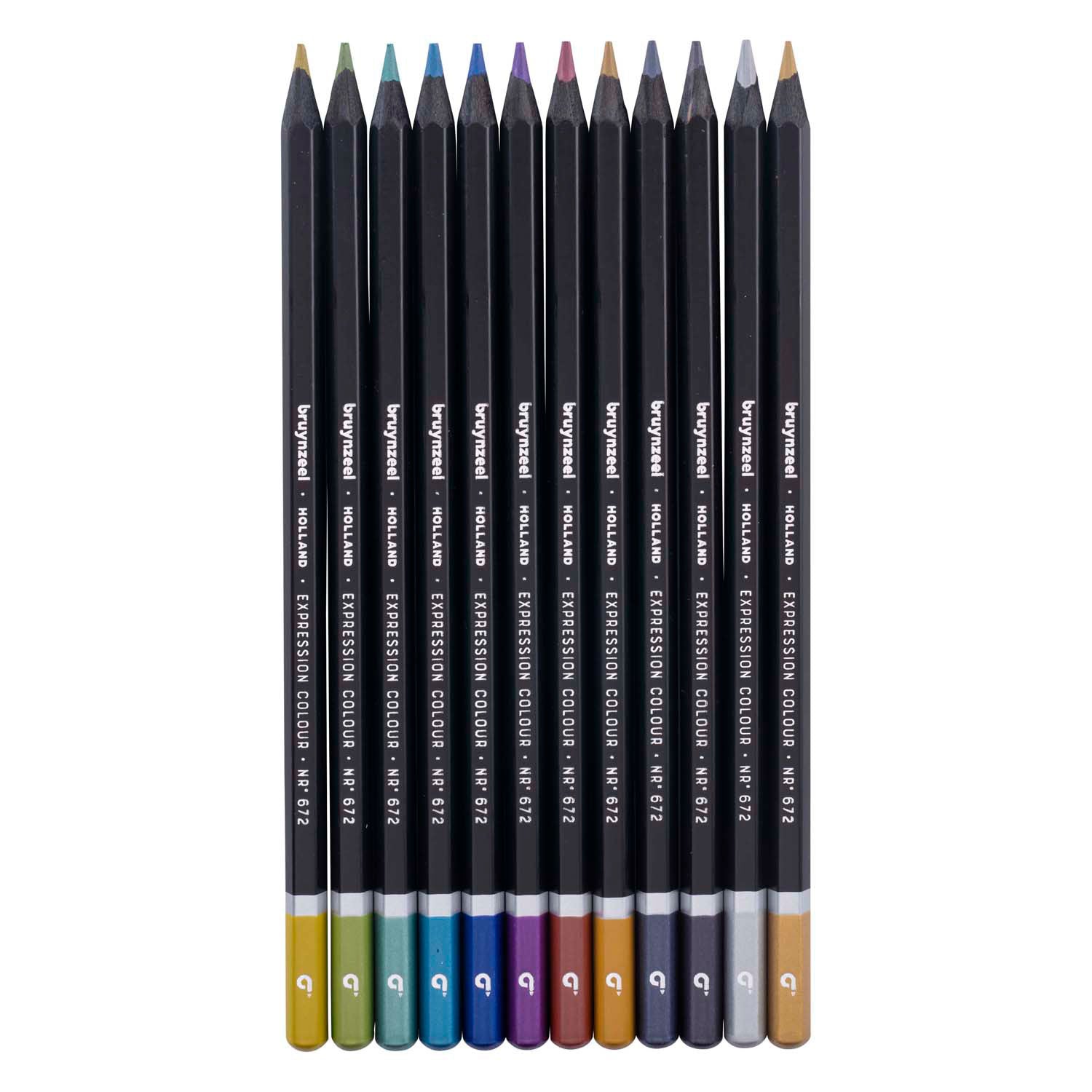 Bruynzeel expression kleurpotloden metallic tinten blik 12