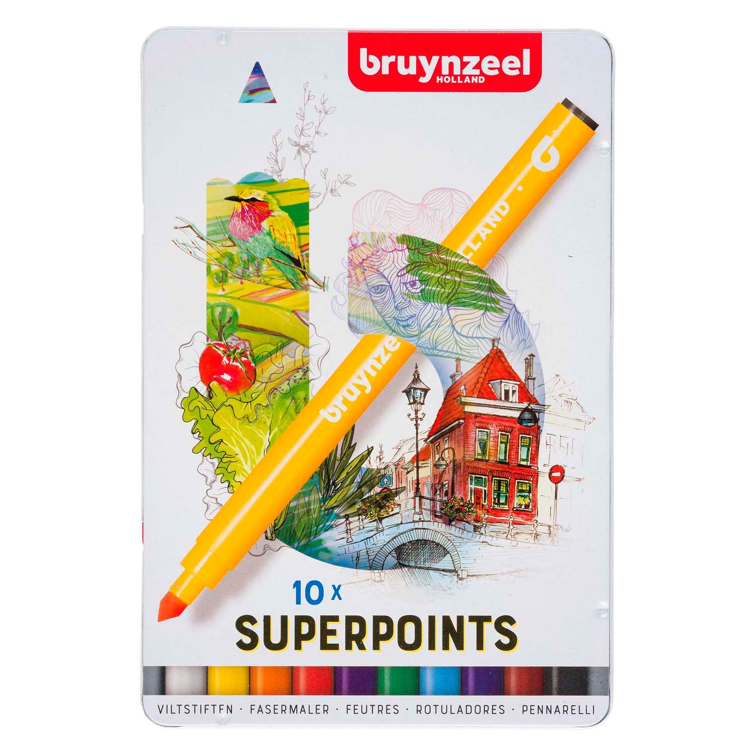 BRUYNZEEL - BRUYNZEEL super point viltstiften set 10