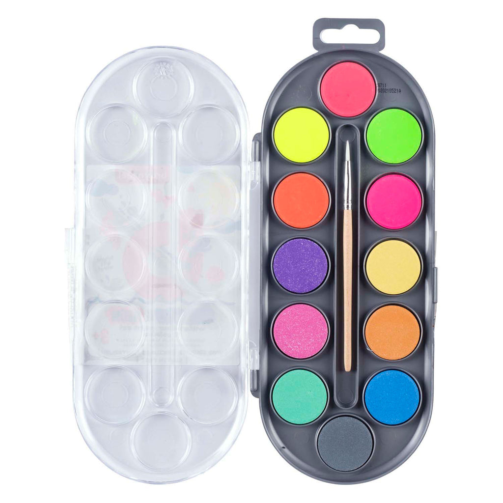 BRUYNZEEL - BRUYNZEEL kids waterverf set van 12 metallic & neon kleuren
