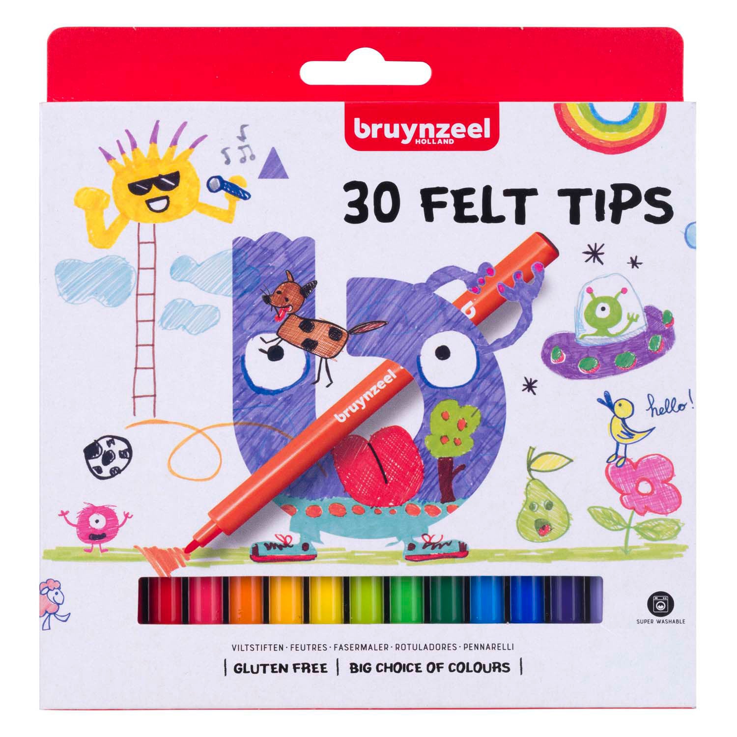 Bruynzeel - viltstiften set 30 kleuren