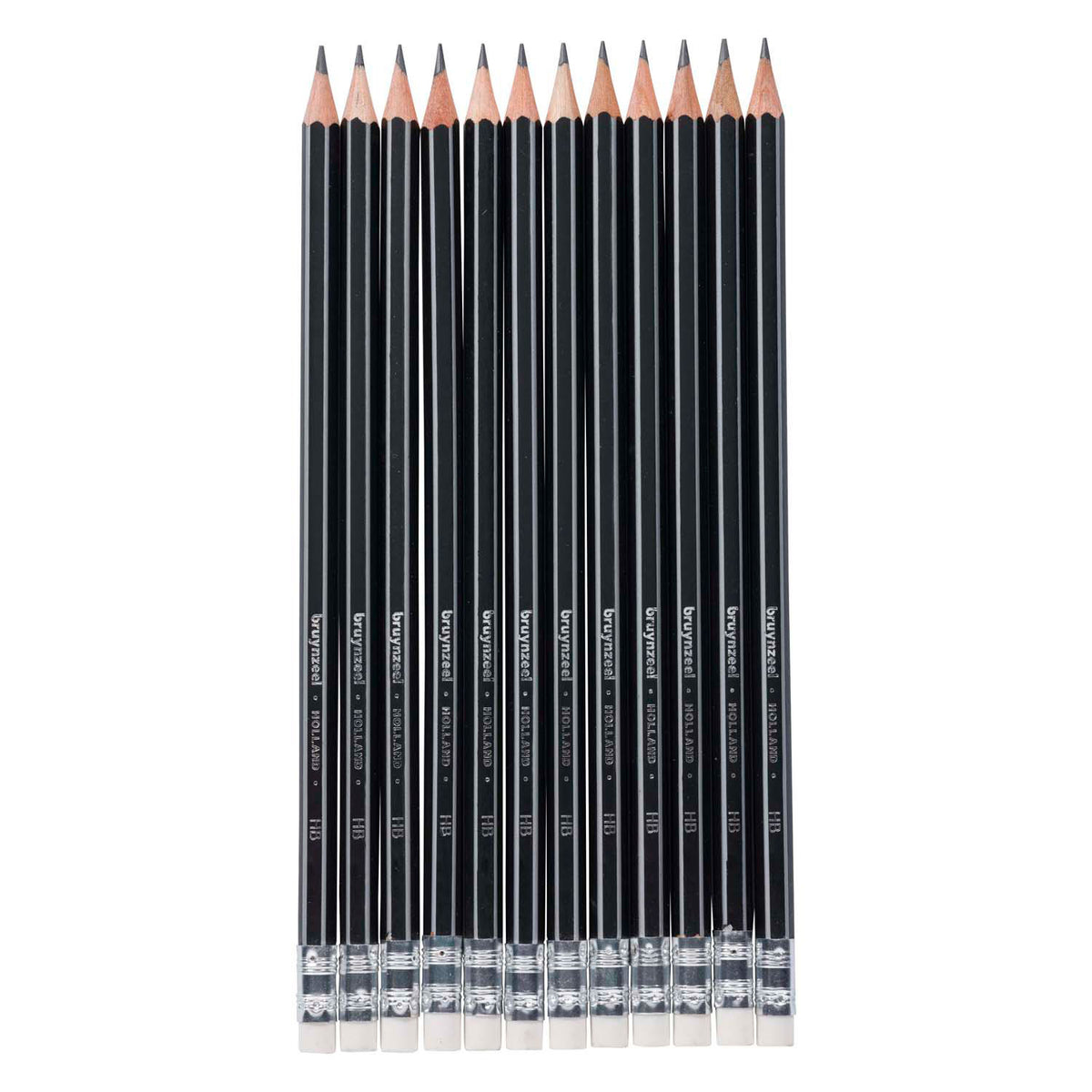 Bruynzeel teens hb grafietpotlood met gumtip set 12