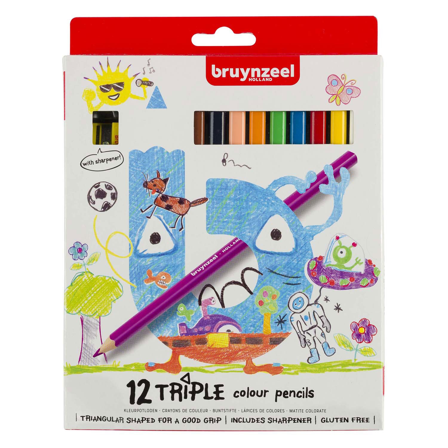 BRUYNZEEL - BRUYNZEEL kids triple kleurpotloden set 12