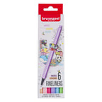 Bruynzeel fineliner set pastel 6 kleuren