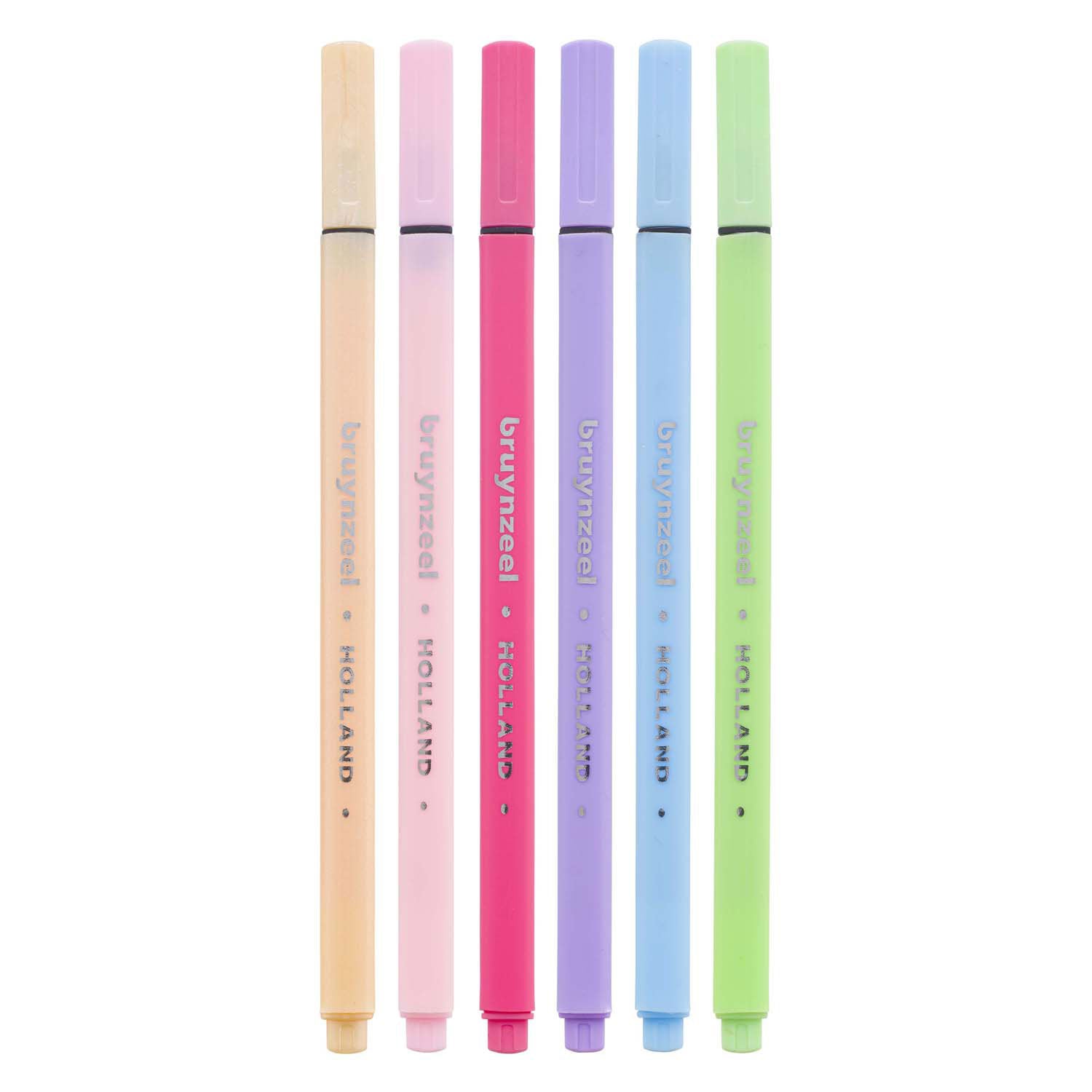Bruynzeel fineliner set pastel 6 kleuren