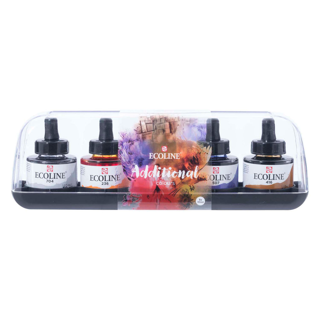 Bruynzeel - Ecoline vloeibare waterverf set additioneel 5x30ml