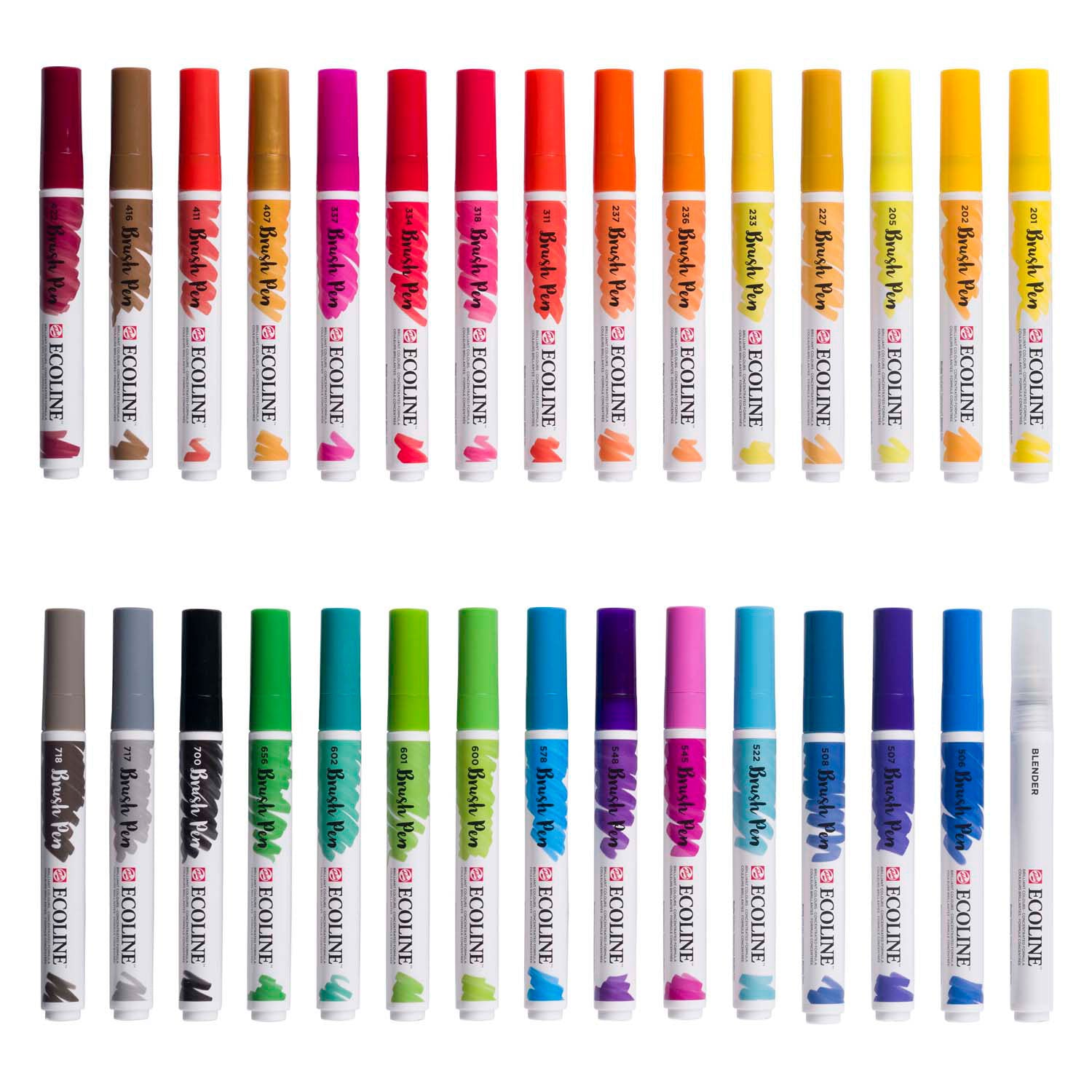 Ecoline - Ecoline brush pen set primair 30 kleuren