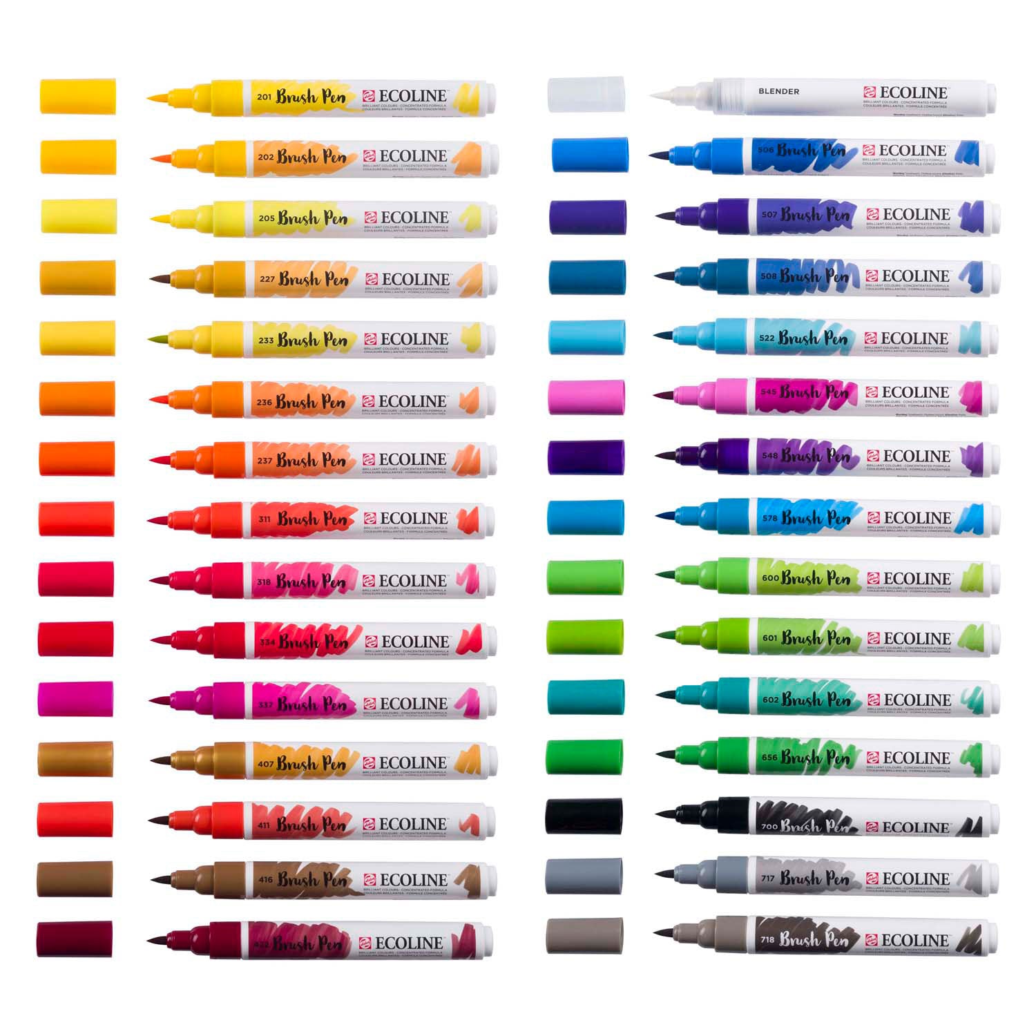 Ecoline - Ecoline brush pen set primair 30 kleuren