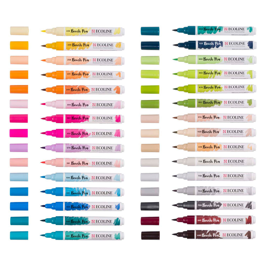 Bruynzeel - Ecoline brush pen set additional 30 kleuren