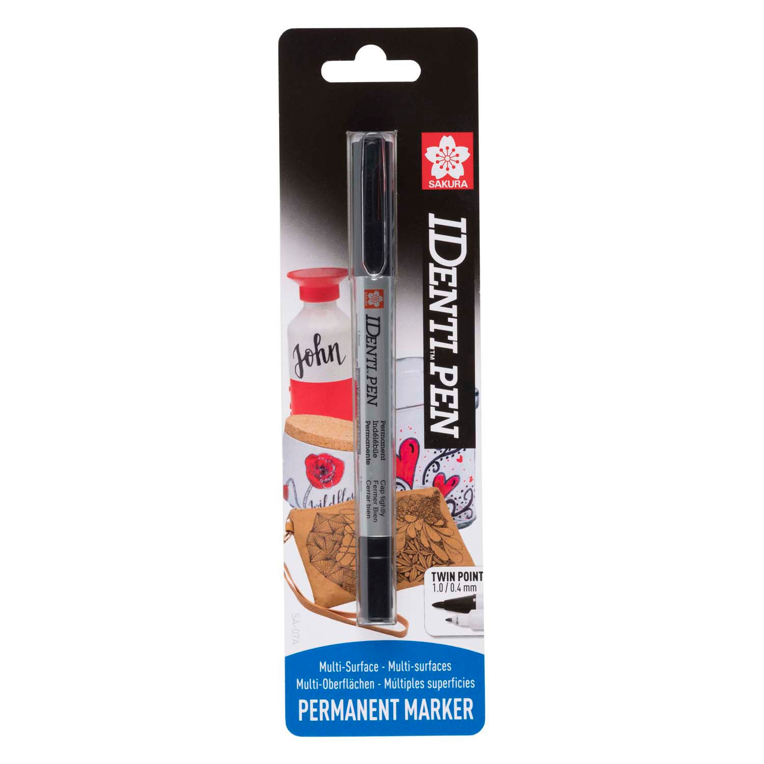Sakura identi pen blisterkaart zwart 1 stuk