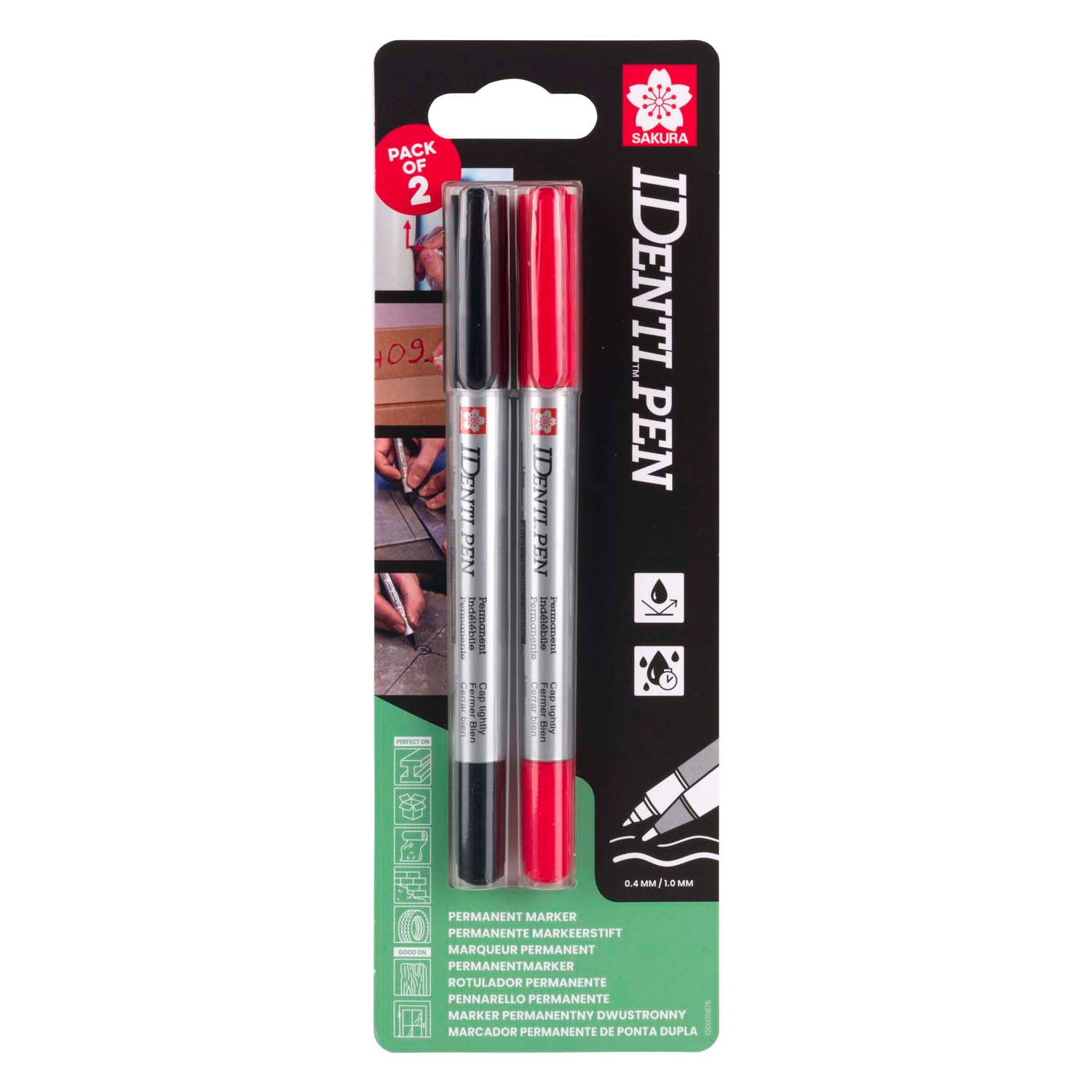 Sakura - Sakura identi-pen set zwart en rood