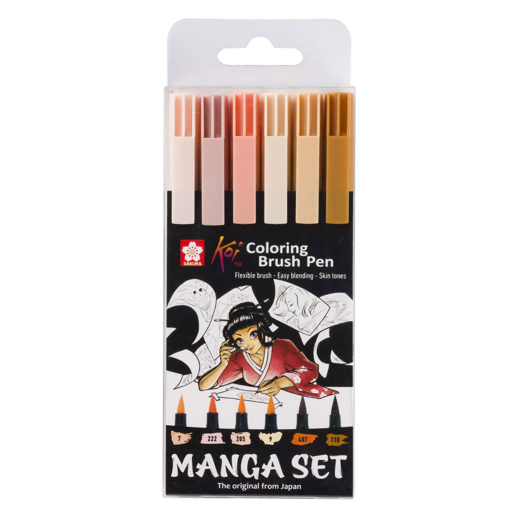 Sakura - Sakura unieke manga-coll. van 6 koi colouring penseel pens