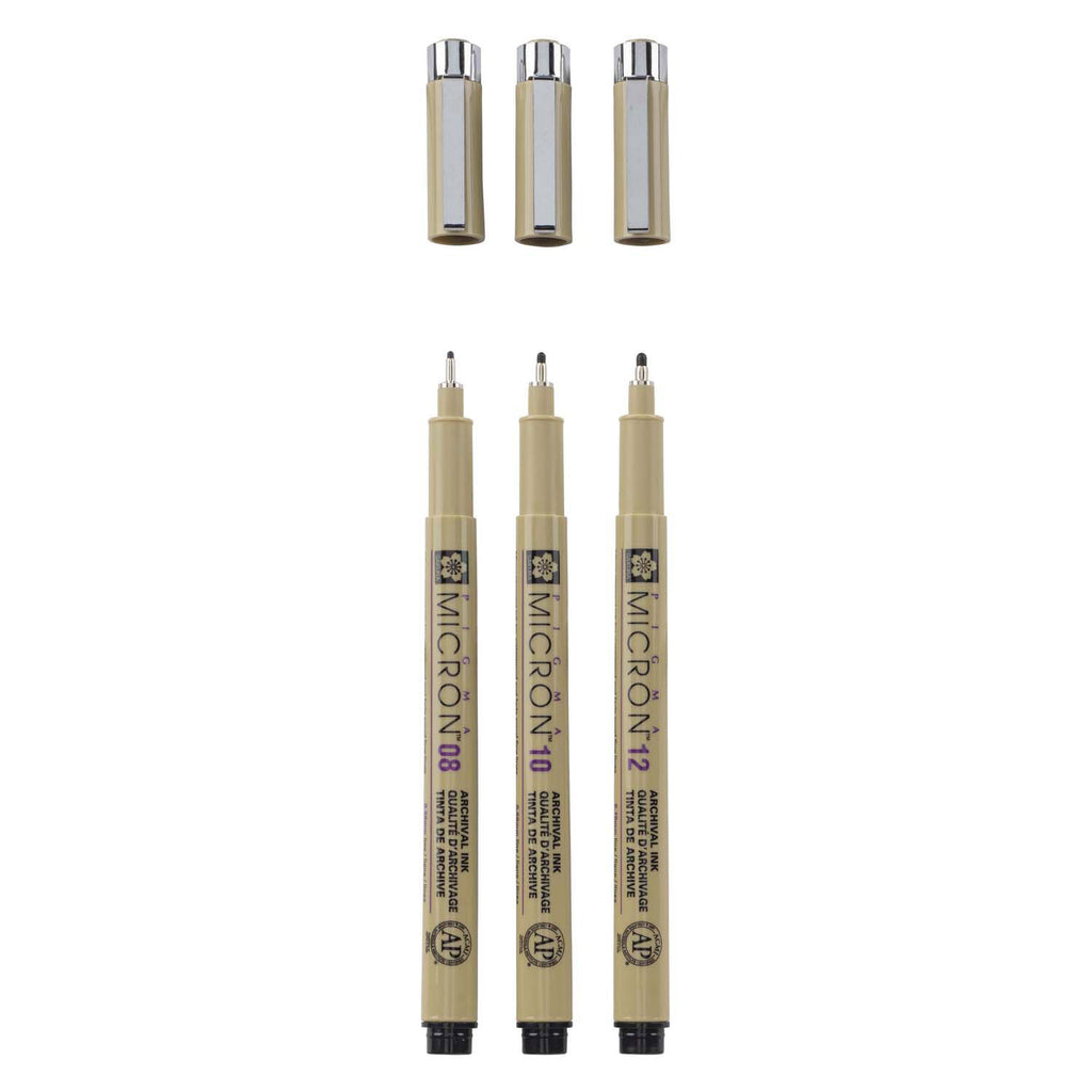 Sakura - Sakura pigma micron etui 3 fineliners zwart 08-10-12 breed