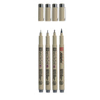 Sakura - Sakura pigma micron fineliner set 4 maten koelgrijs