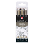 Sakura - Sakura pigma micron fineliner set 4 maten licht koelgrijs