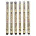 Sakura pigma micron fineliners etui - 6 fineliners - zwart