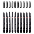 Sakura • pigma micron black edition set + gratis etui | 10 pennen, zwart