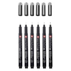 Sakura pigma micron black edition set en gratis etui, 6st