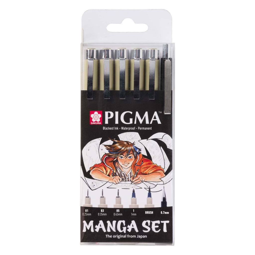 Sakura - Sakura unieke manga-collectie van 6 pigma micron