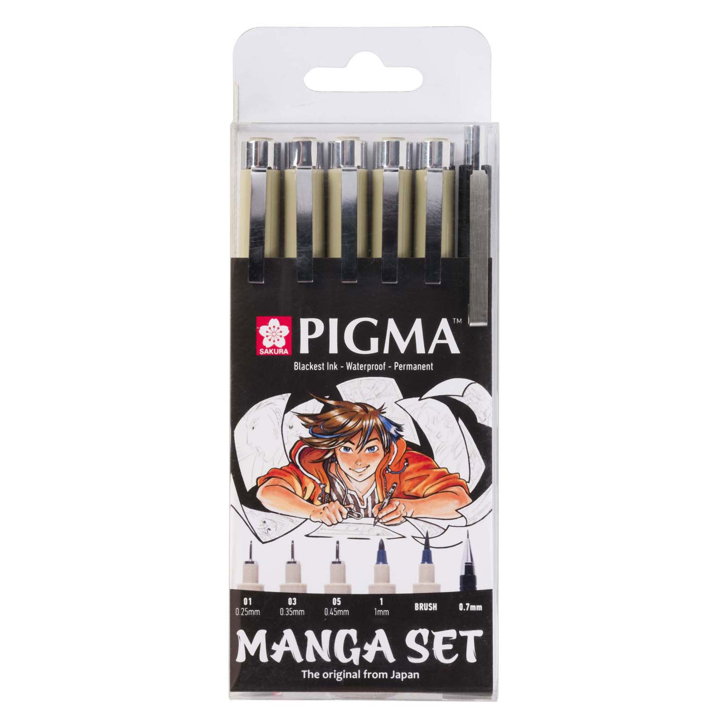 Sakura - Sakura unieke manga-collectie van 6 pigma micron