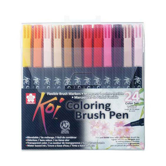 Sakura - Sakura koi coloring brush pen set 24 kleuren