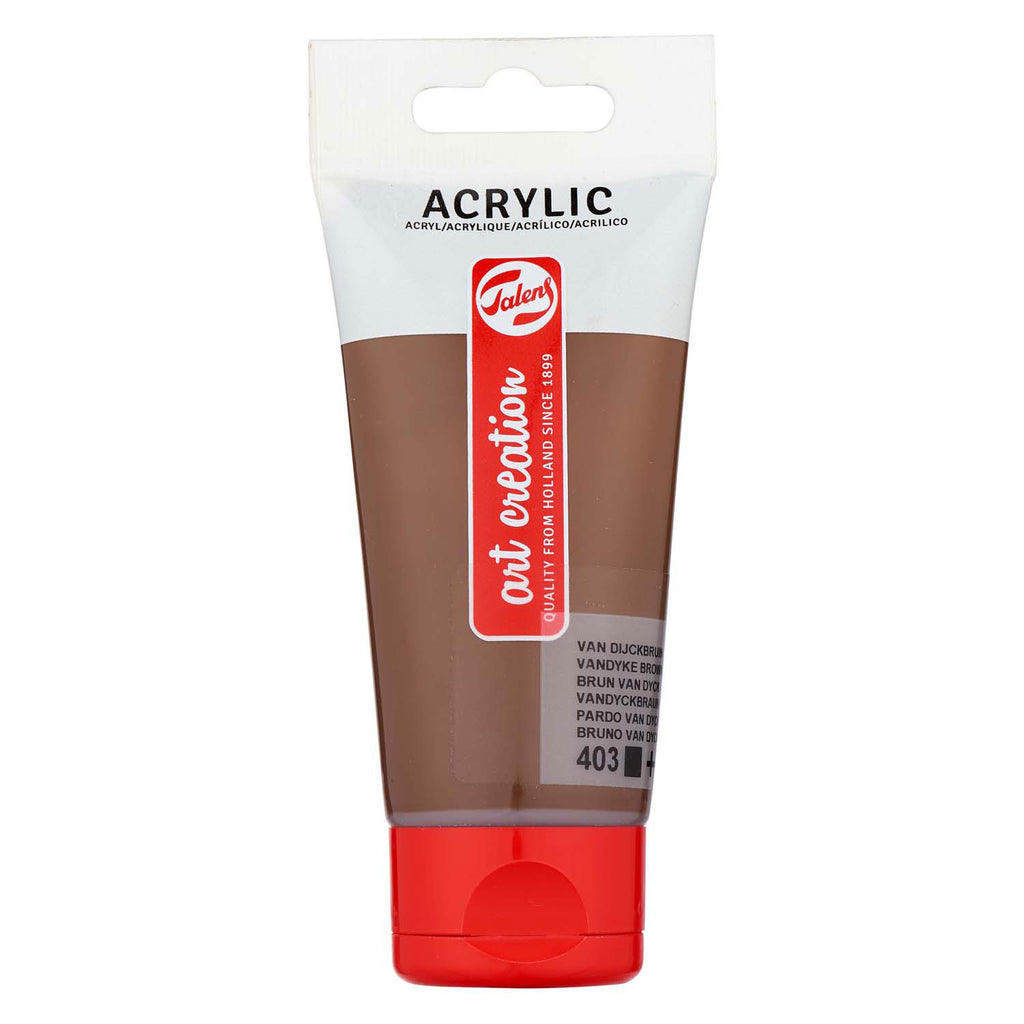 Talens art creation acrylverf tube 75ml van dijckbruin 403