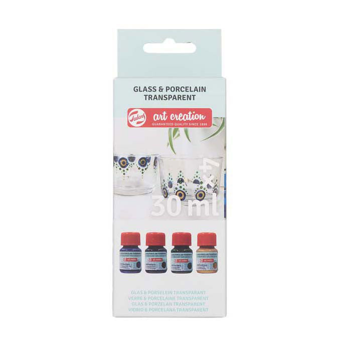 Talens Art Creation - Talens Art Creation glas & porselein transp. 4x30ml blauw