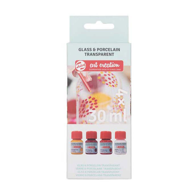 Talens Art Creation - Talens Art Creation glas & porseleintransp. 4x30ml rozefrost