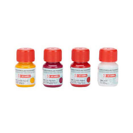 Talens Art Creation - Talens Art Creation glas & porseleintransp. 4x30ml rozefrost