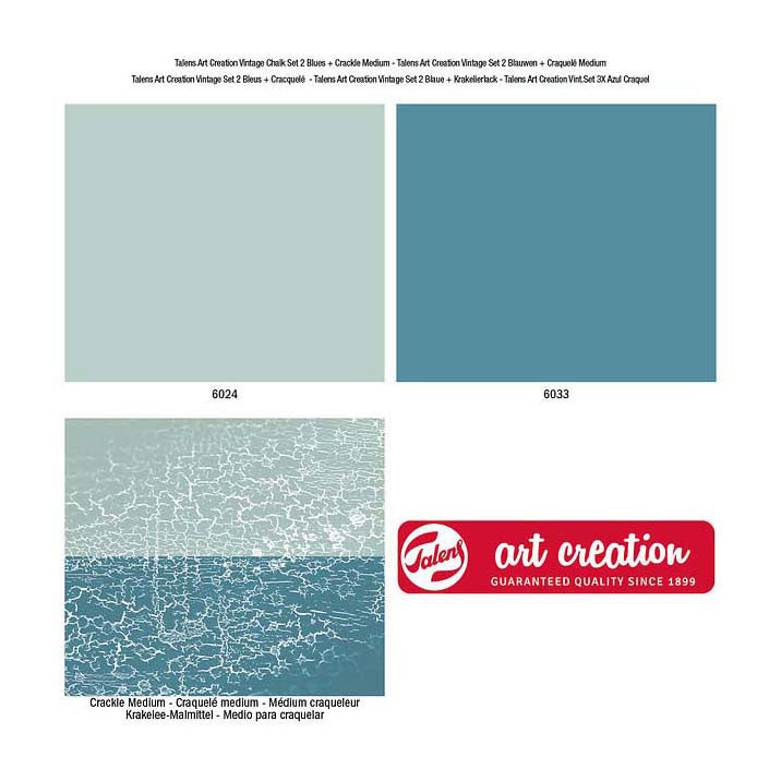 Talens - Talens art creation vintage set 2 blauwen en craquel