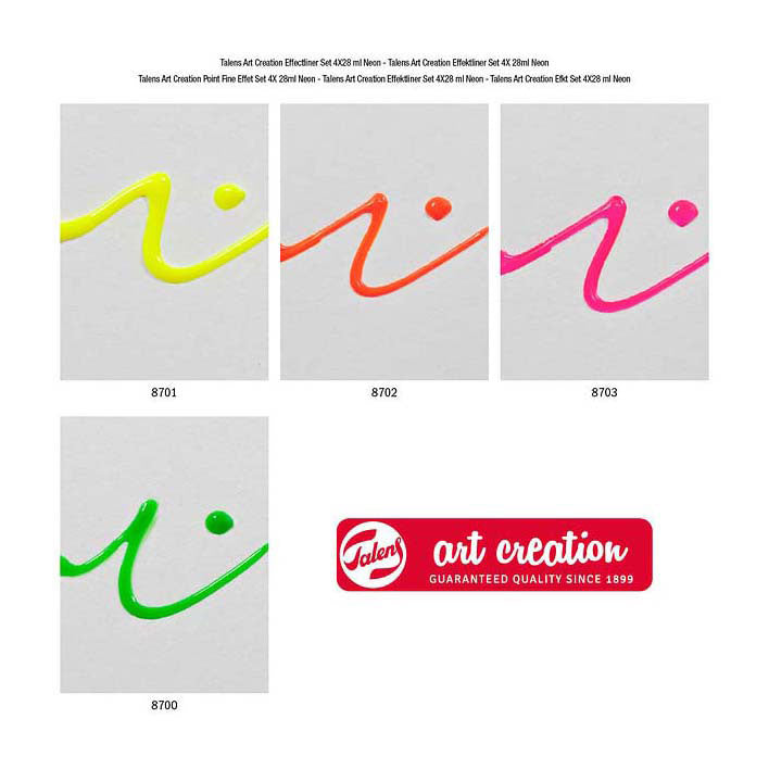 Talens - Talens art creation effektliner set 4x28ml neon