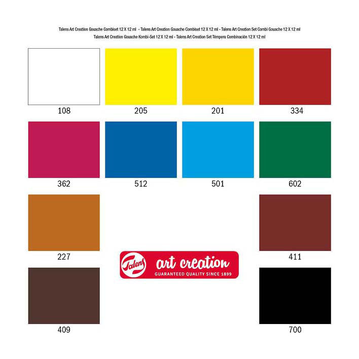 Talens - Talens art creation gouache combiset 12x12ml