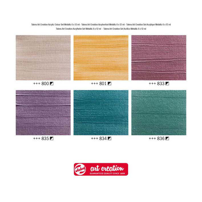 Talens - Talens art creation acrylverf set metallic 6x12ml