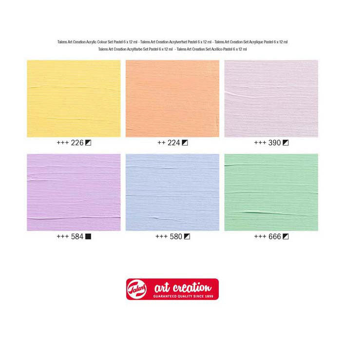 Talens Art Creation - Talens Art Creation acrylverf set pastel 6x12ml