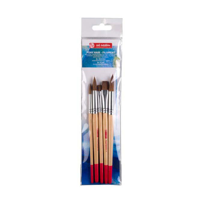 Talens - Talens art creation aquarelpenselenset v 5 - pony/polyester