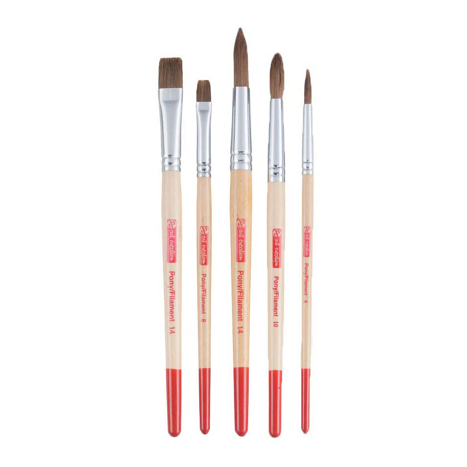 Talens - Talens art creation aquarelpenselenset v 5 - pony/polyester