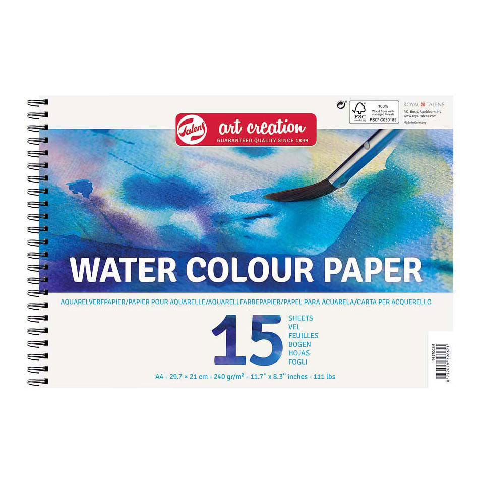Talens - Talens art creation aquarelverfpapier a4 250 g 15 vellen
