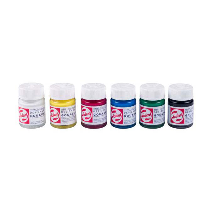 Talens - Talens gouache extra fijn primaire set 6x16ml flacons