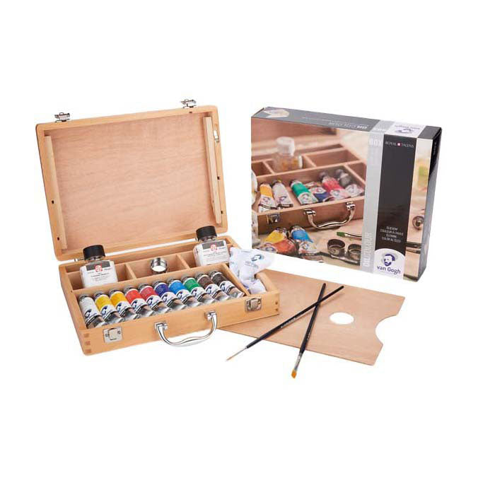 Talens - Talens Van gogh olieverf kist basic met 10 kleuren 40ml