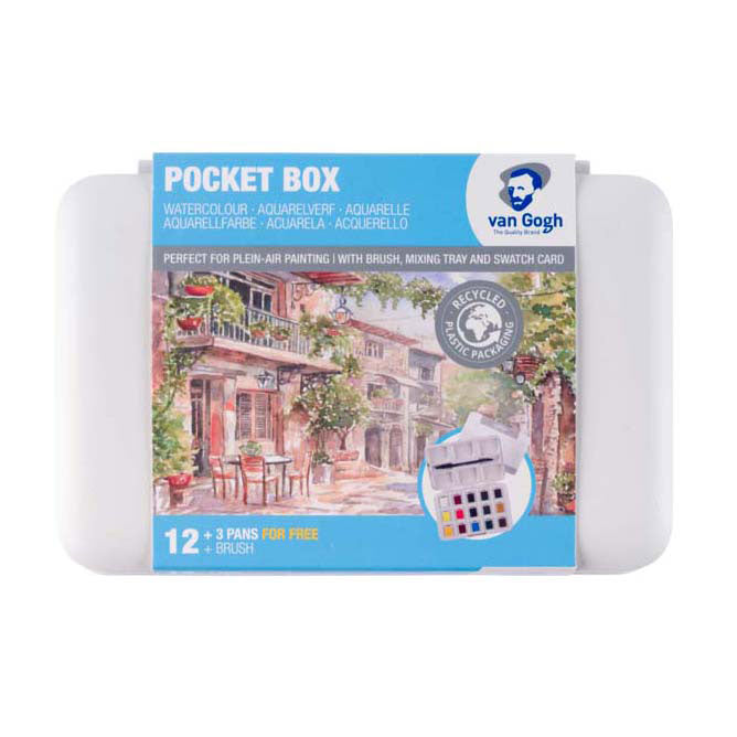 Bruynzeel - Van gogh aquarelverf pocket box basic kleuren