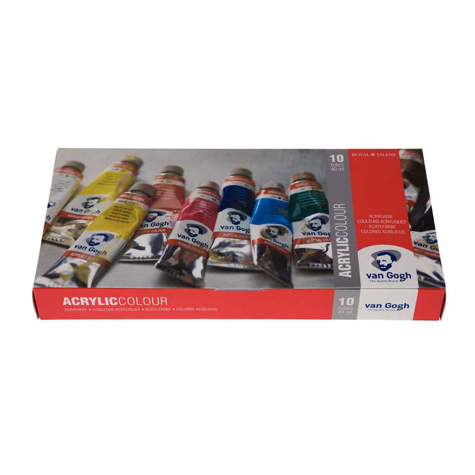 Van Gogh - Van Gogh acrylverf basisset met 10 kleuren in tubes van 40 ml