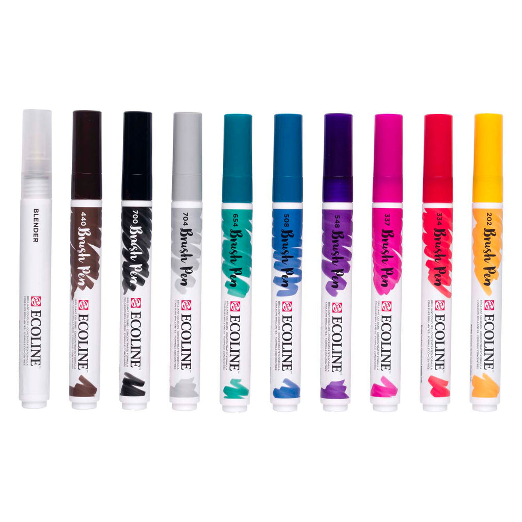 Bruynzeel - Ecoline brush pen set galaxy 10 kleuren
