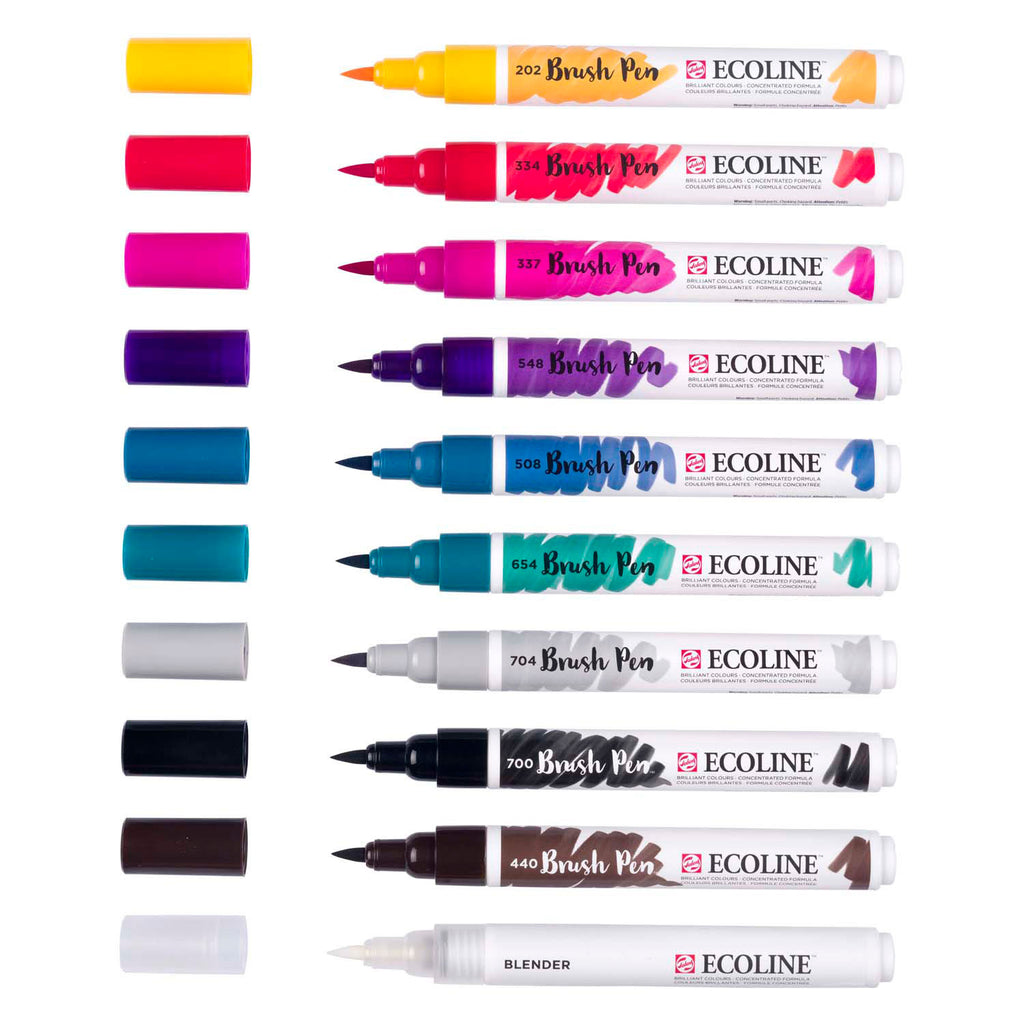 Bruynzeel - Ecoline brush pen set galaxy 10 kleuren