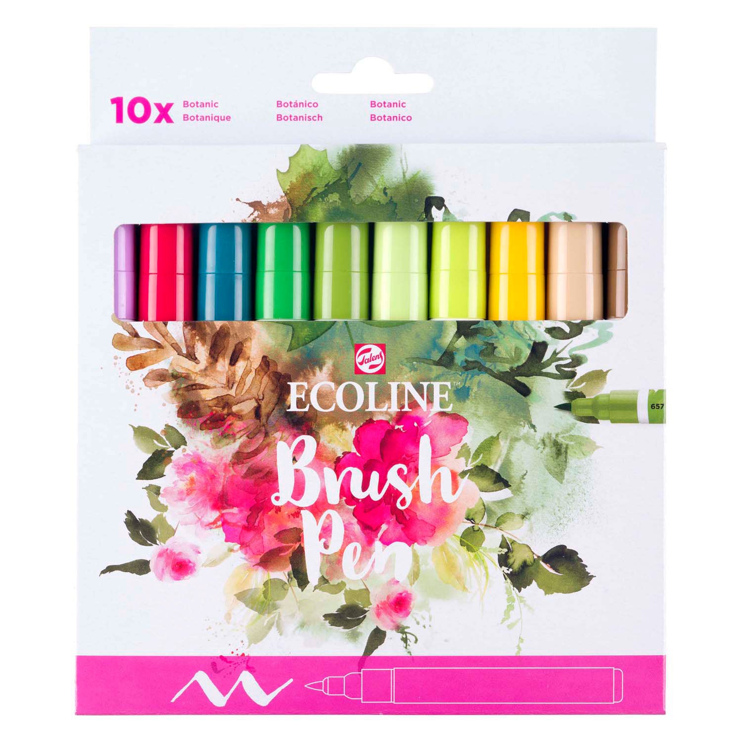 Ecoline brush pen set botanisch | 10 colours