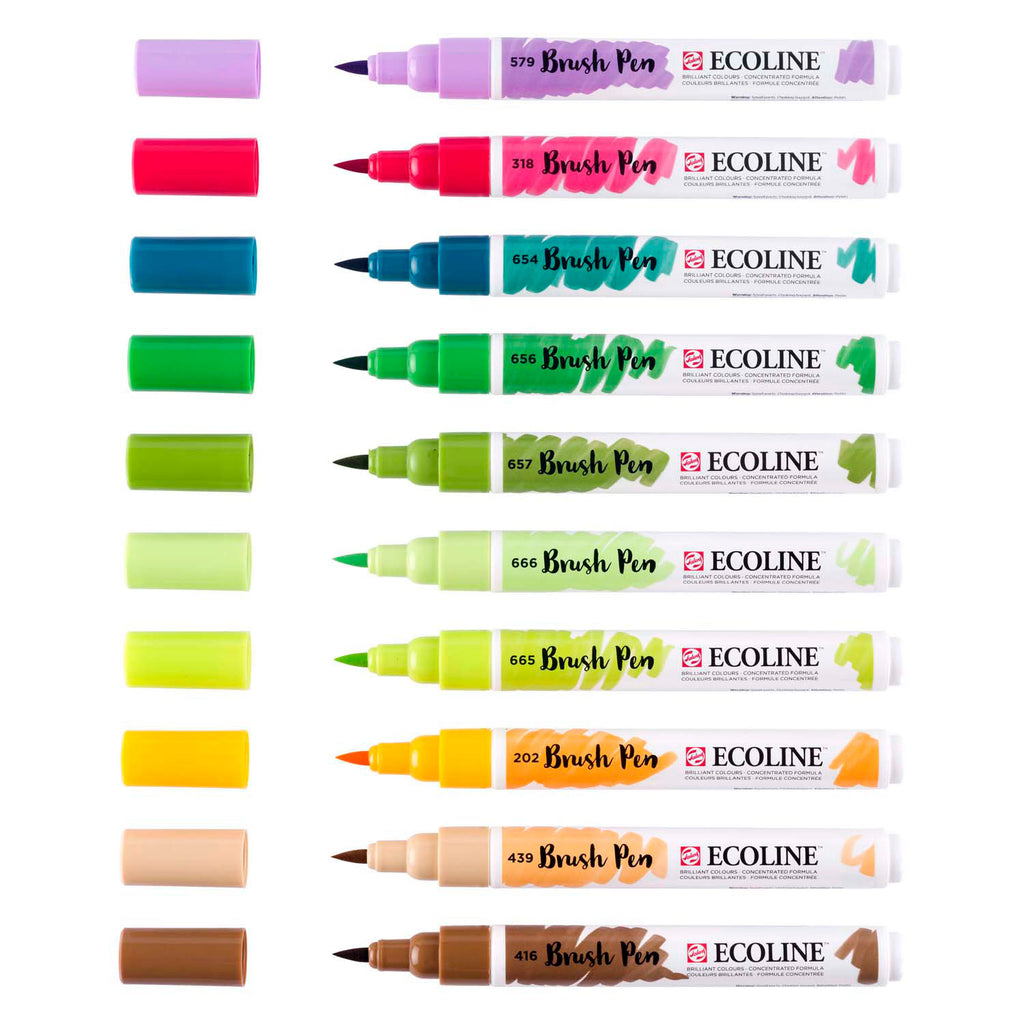 Ecoline brush pen set botanisch | 10 colours