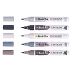 Ecoline - Ecoline brush pen set schaduw 5 kleuren