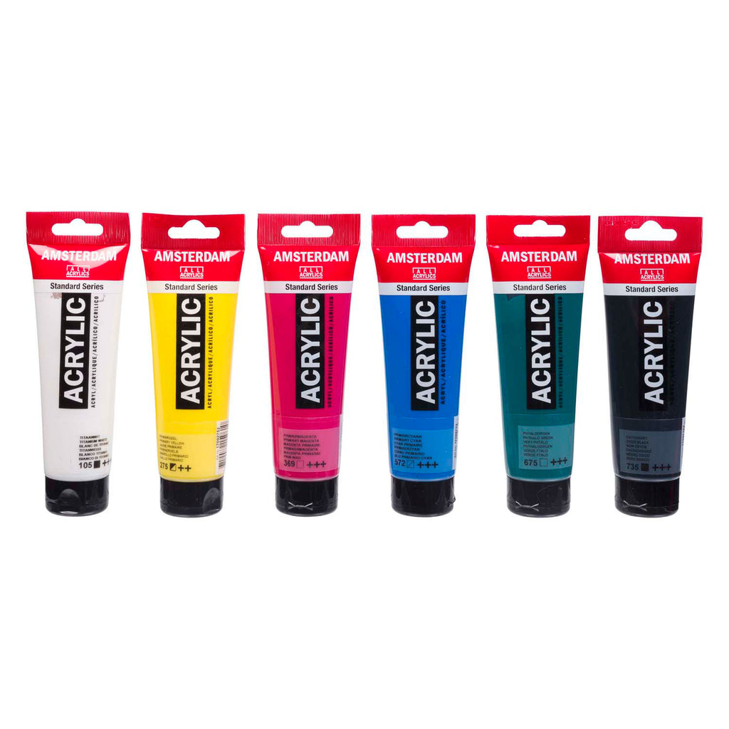 Amsterdam - Amsterdam standard series acrylverf educatie set 120ml 6dlg.