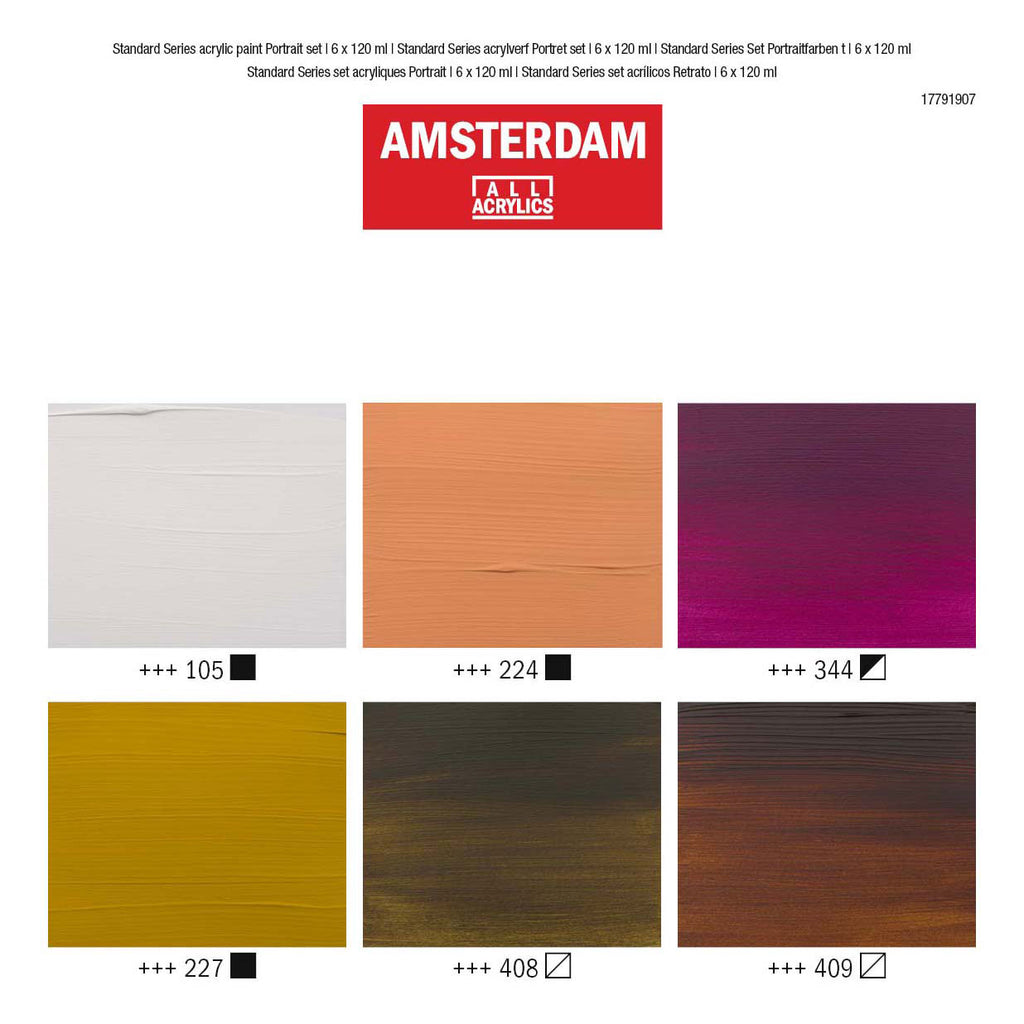 Amsterdam - Amsterdam standard series acrylverf portret set | 6 x 120 ml