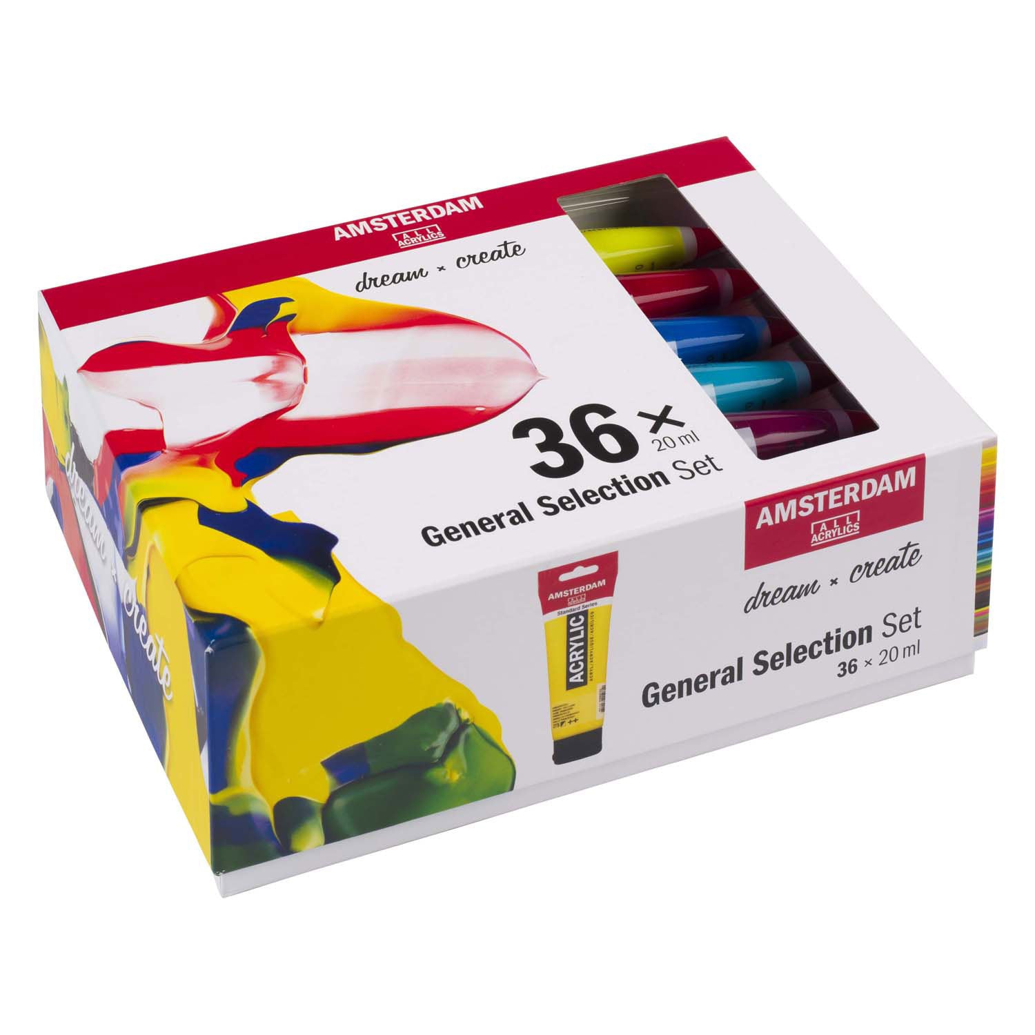 Bruynzeel - Amsterdam standard series acrylverf algemene selectie set 20ml 36dlg.