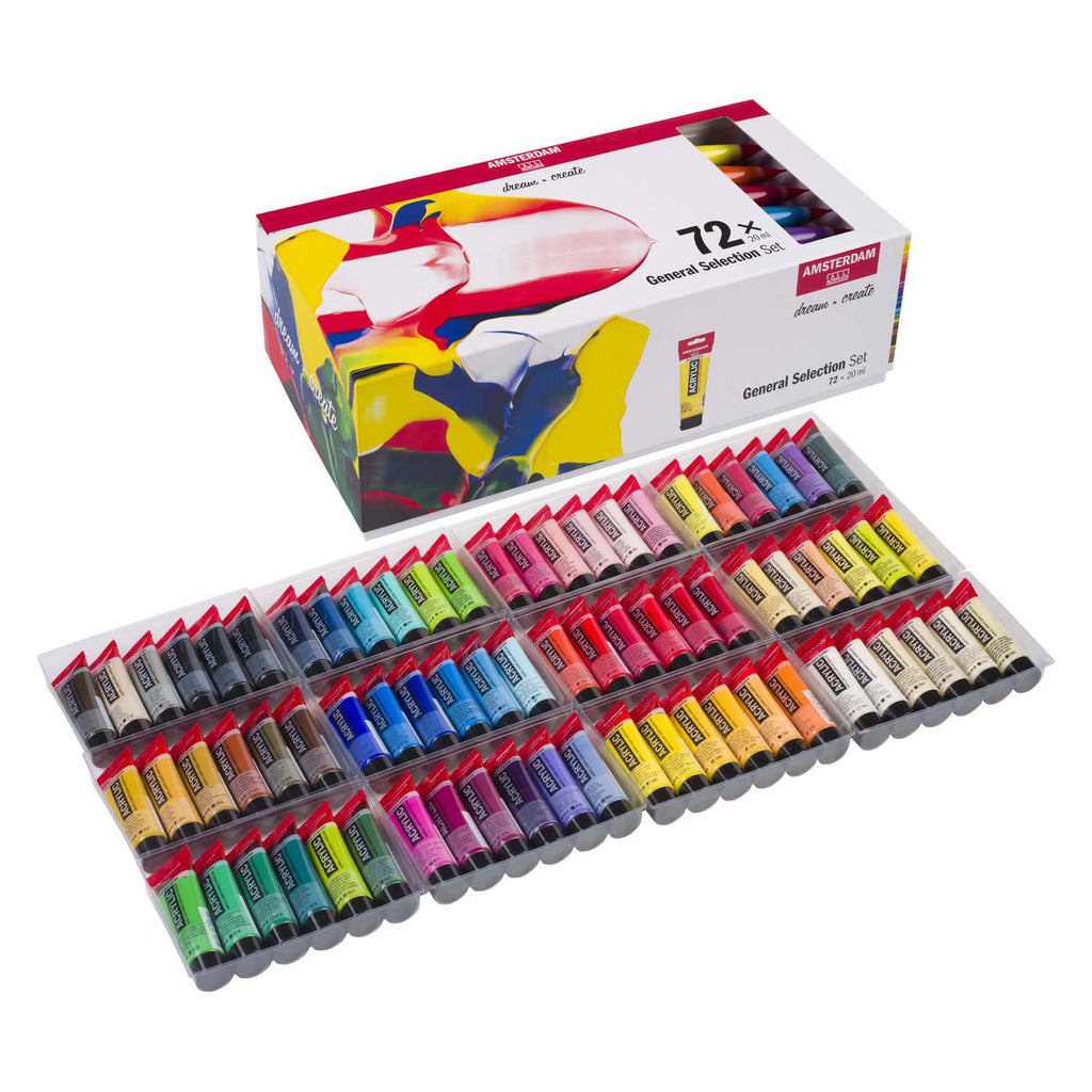 Bruynzeel - Amsterdam standard series acrylverf algemene selectie set 20ml 72dlg.